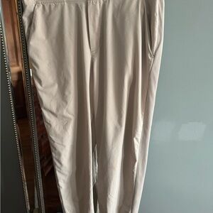 Athleta Light Taupe Cropped Pull-On Pants